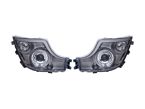 MP4 BLACK HALOGEN HEAD LAMP OPTICAL LENS MANUAL DRL